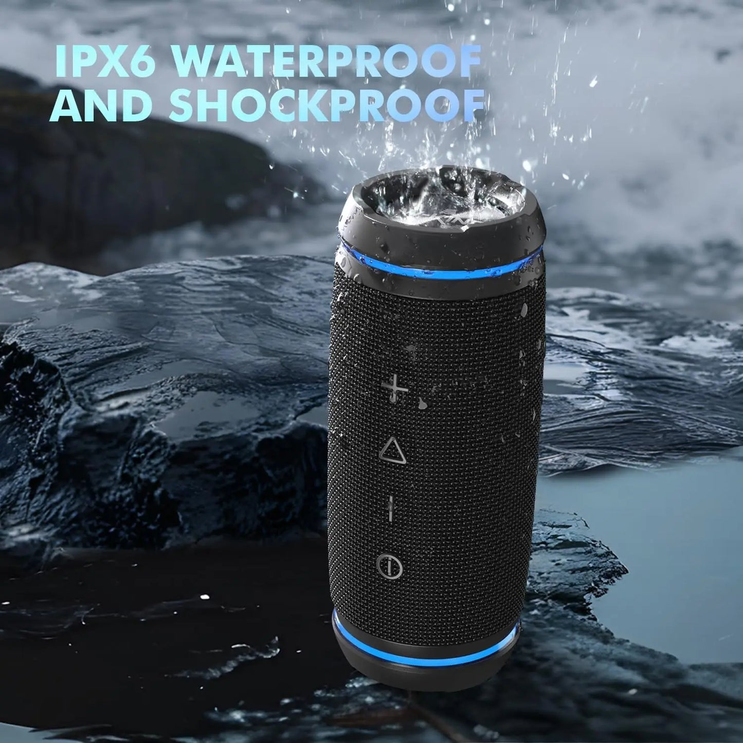 W-King BT226 Portable Bluetooth Speaker 36W Bass 24H Playtime IPX6