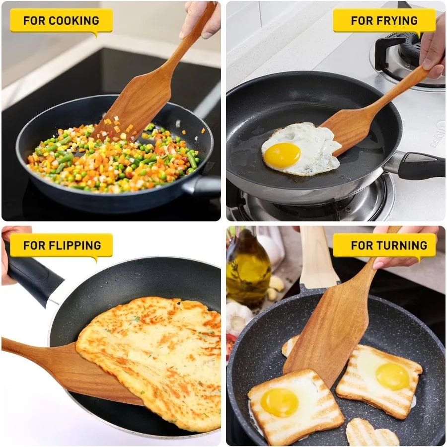 Best Non Toxic Wooden Spatula for Cooking Utels Teak Wood Wok Spatulas for en Spoon Pancake Turner Scraper Spurtle Bamboo en Ut