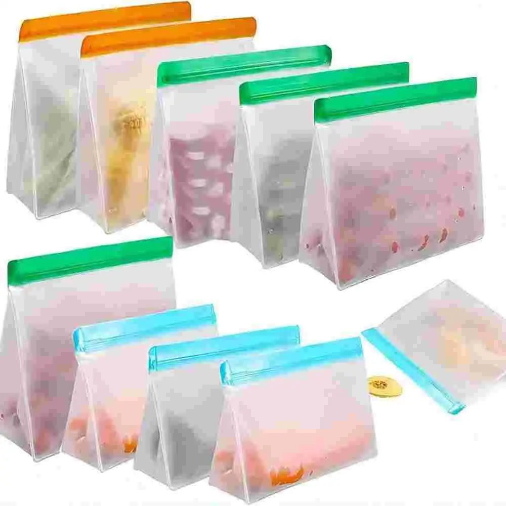 Untior Reusable Silicone Food Bag Freezer Storage Pouch Leakproof