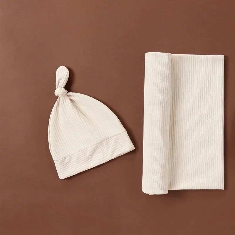 Solid Color Newborn Photography Blanket Headband Set