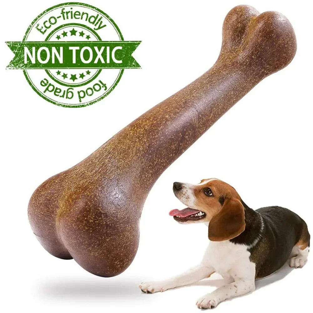 Dog Bone Chew Toy Nearly Indestructible Nontoxic Dental Care
