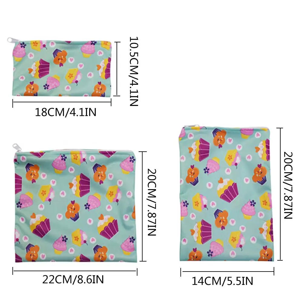 Leakproof Reusable Food Storage Bags Set for Freezer and Lunch