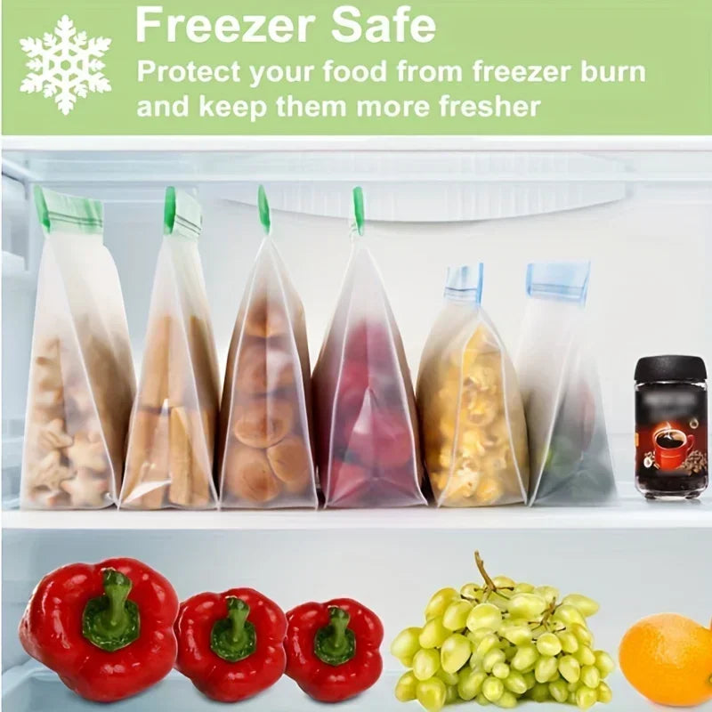 Untior Reusable Silicone Food Bag Freezer Storage Pouch Leakproof