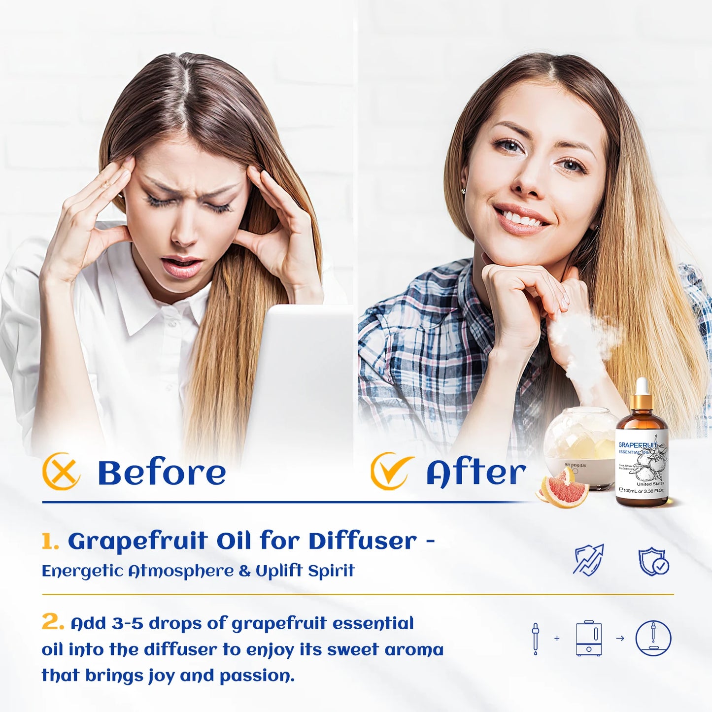Hiqili Grapefruit Essential Oil 100ml Pure For Skin Care