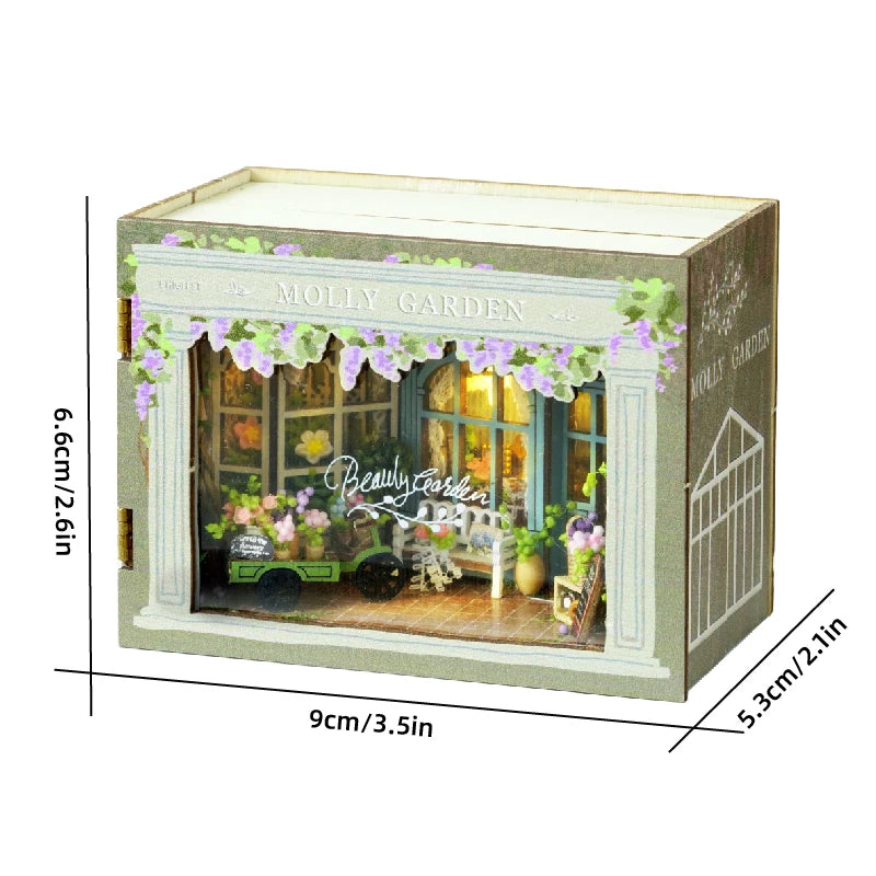 DIY Wooden Mini Seaside Villa Dollhouse Kit With Furniture