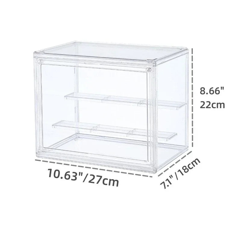Clear Stackable Display Box With Interlayers For Figures And Collectibles