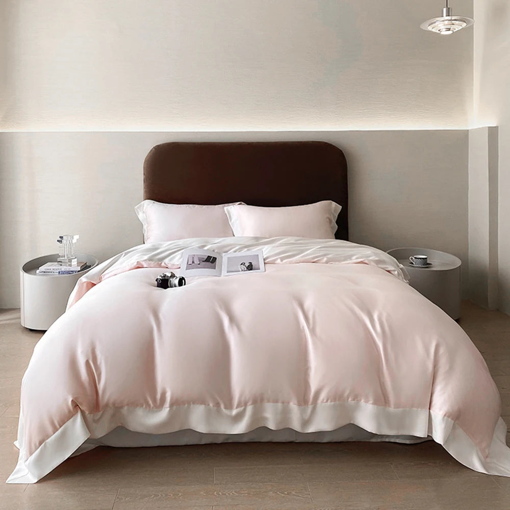 Liv_EstheteCN Top Grade 100 Percent Silk Duvet Cover Set