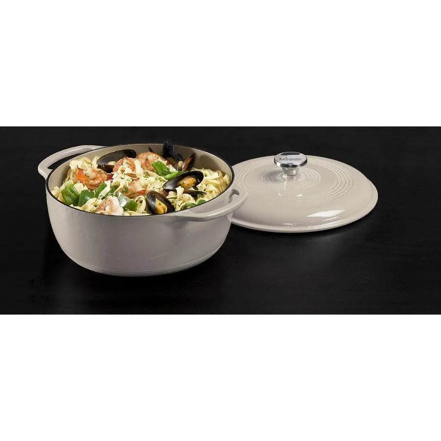 Enameled Cast Iron Dutch Oven With Lid And Skillet