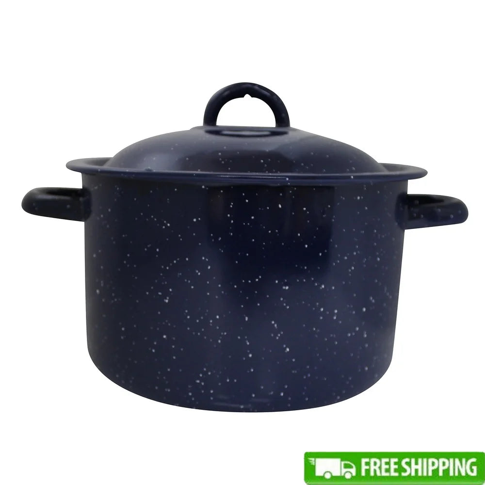 Enamel Stock Pot With Dual Handles Oven Safe Durable