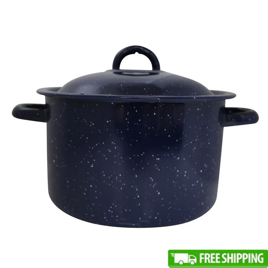 Enamel Stock Pot With Dual Handles Oven Safe Durable