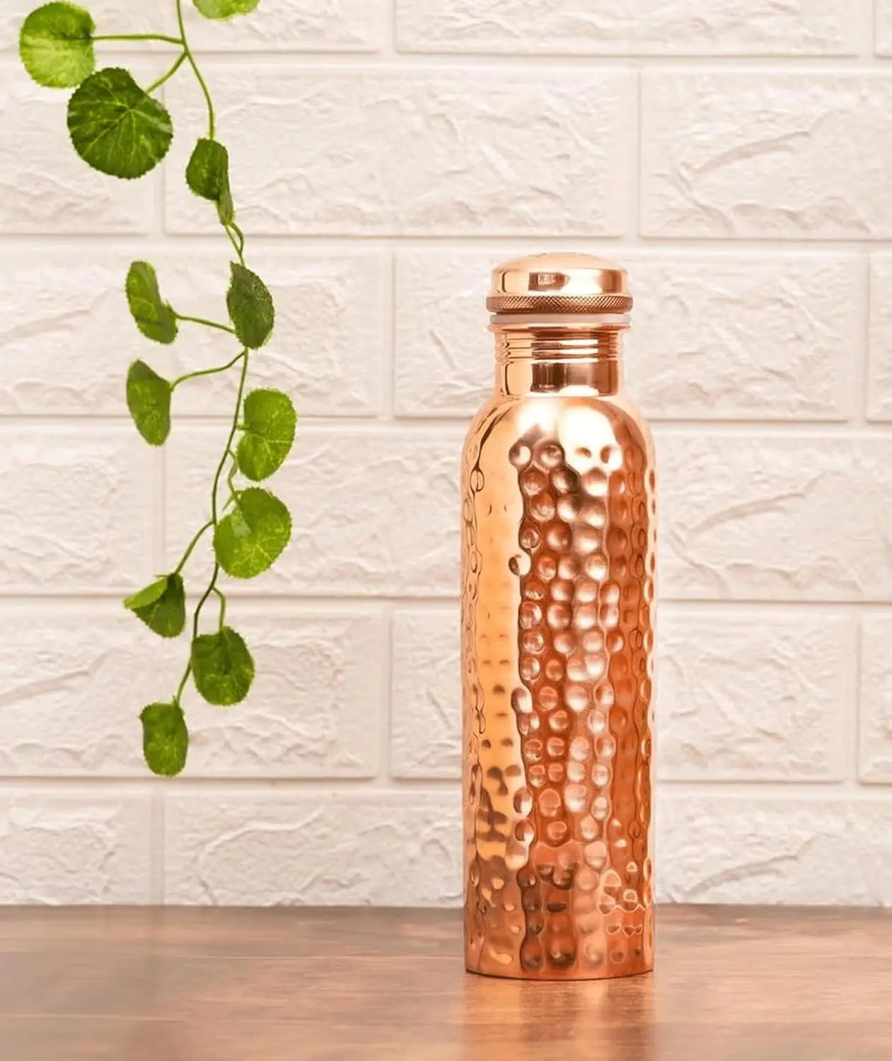 Hammered Copper Water Bottle Pure Copper Vessel Ayurvedic Leak Proof