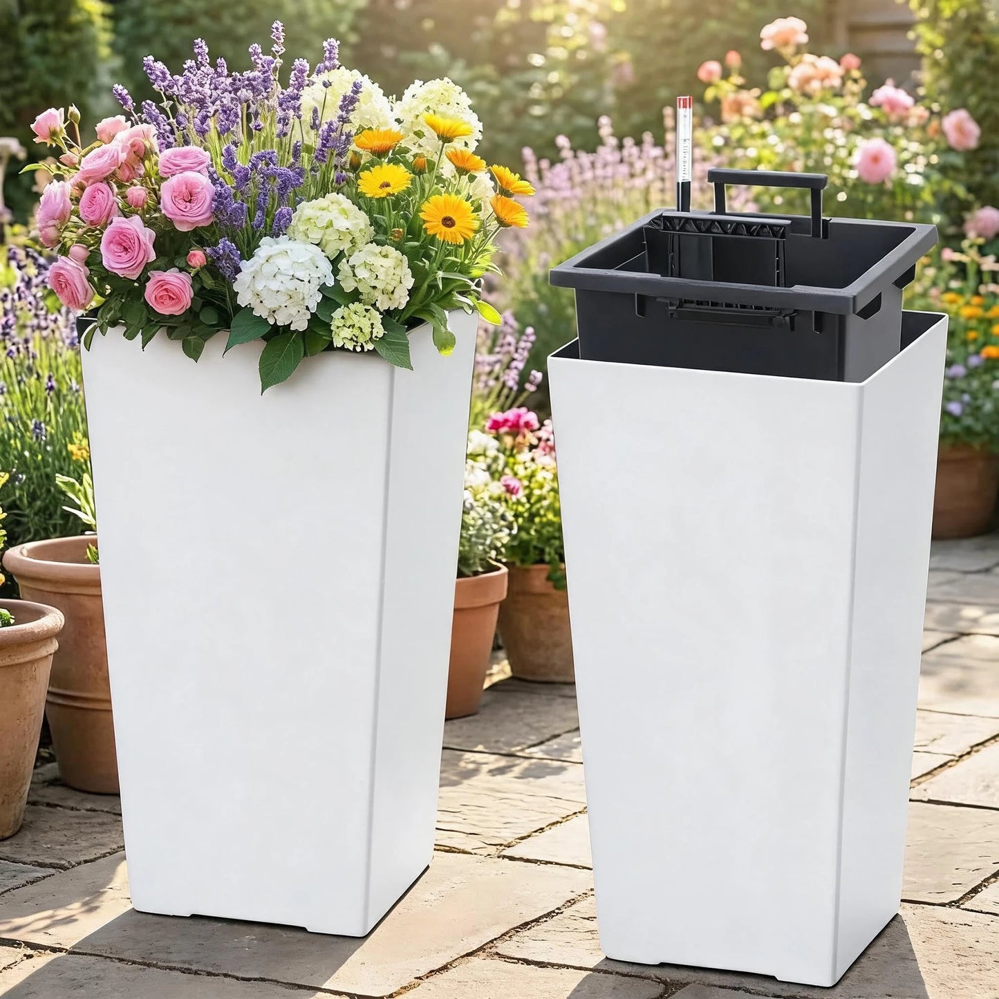 HiMISS Self Watering Planters Set Of 2