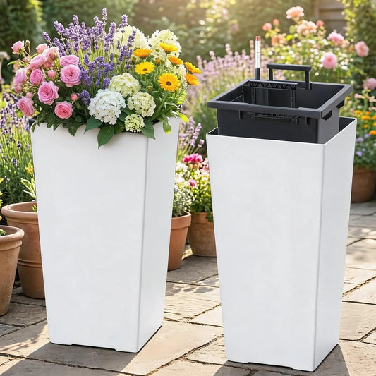 HiMISS Self Watering Planters Set Of 2