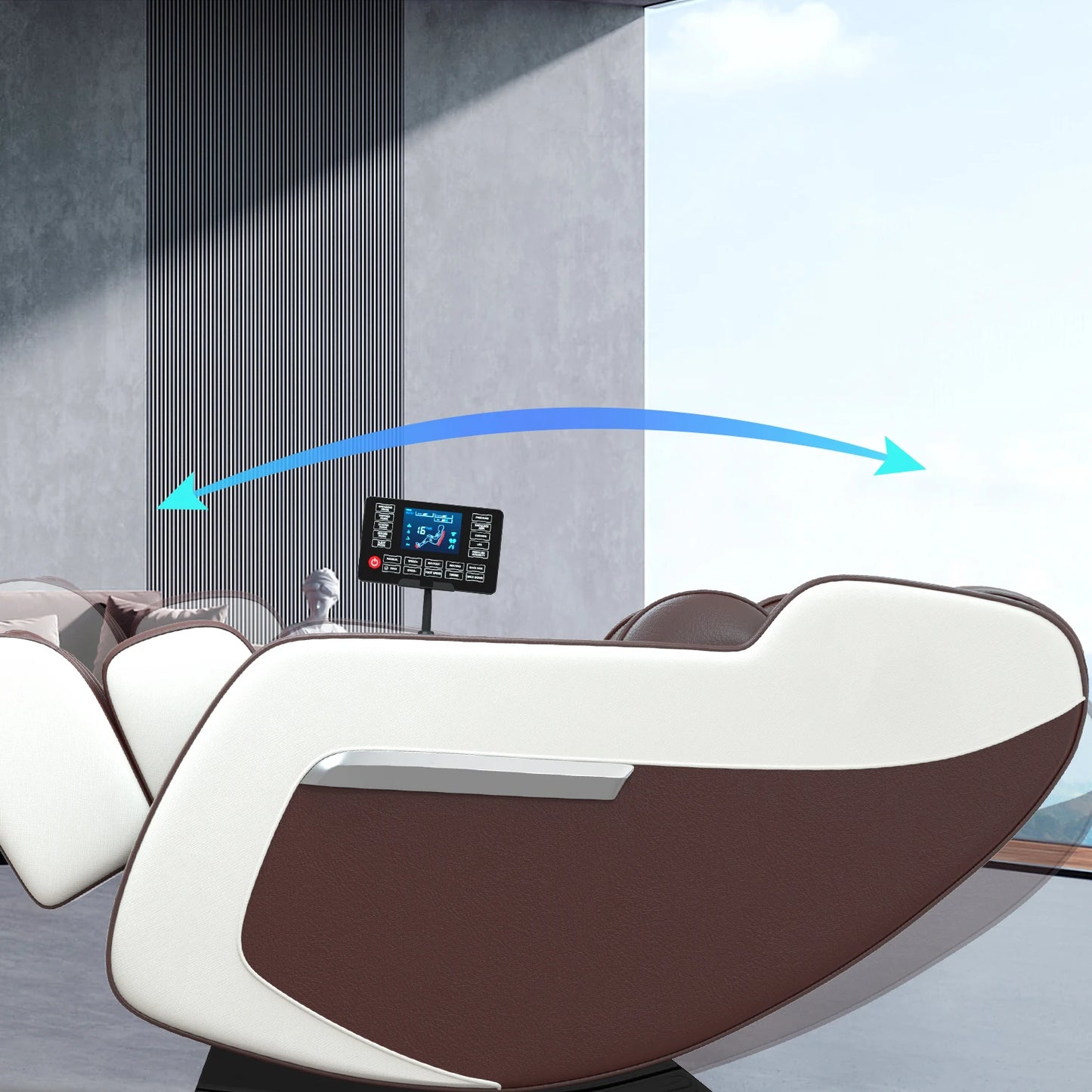 4D Zero Gravity Massage Chair With Heat Bluetooth Music Shiatsu Recliner