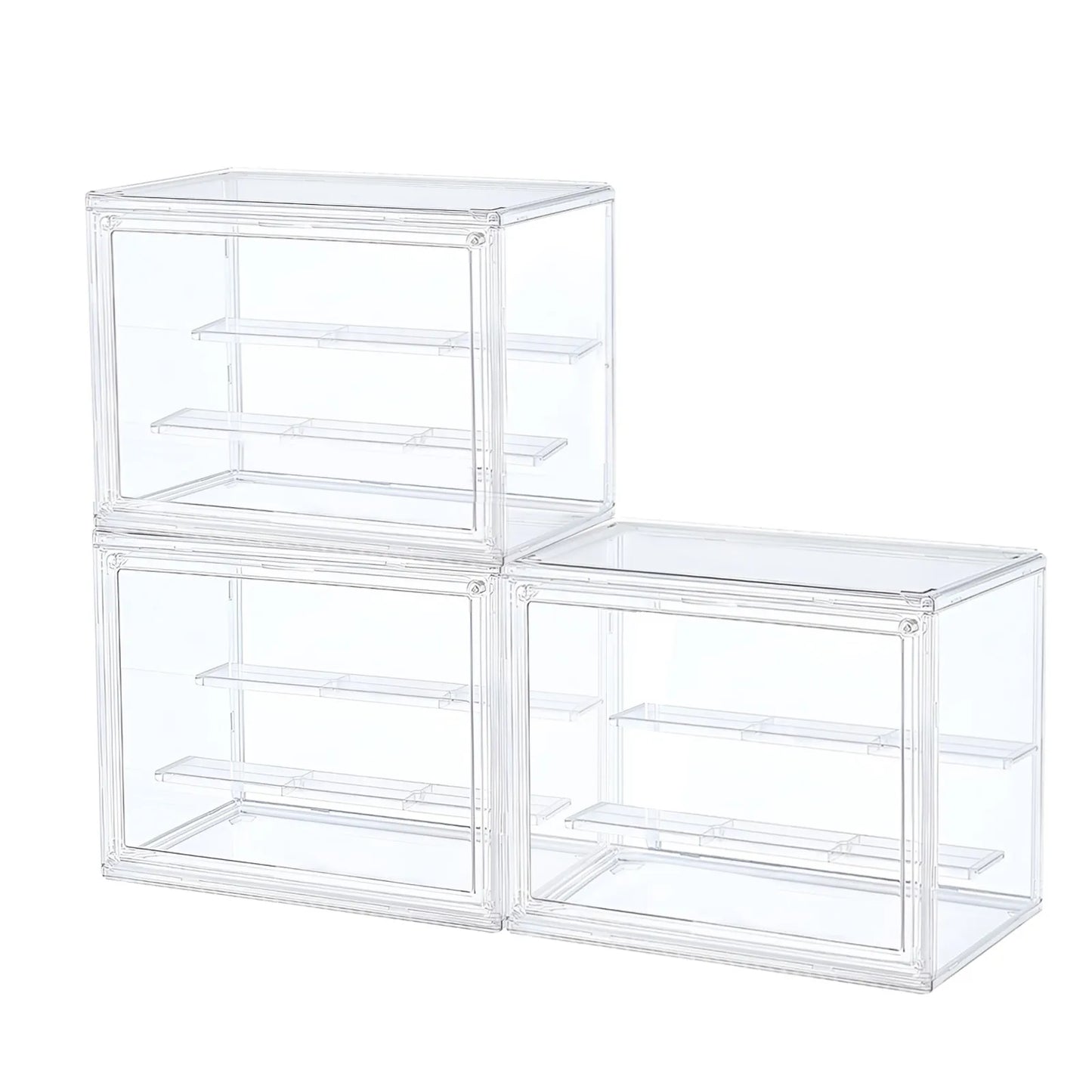 Clear Stackable Display Box With Interlayers For Figures And Collectibles