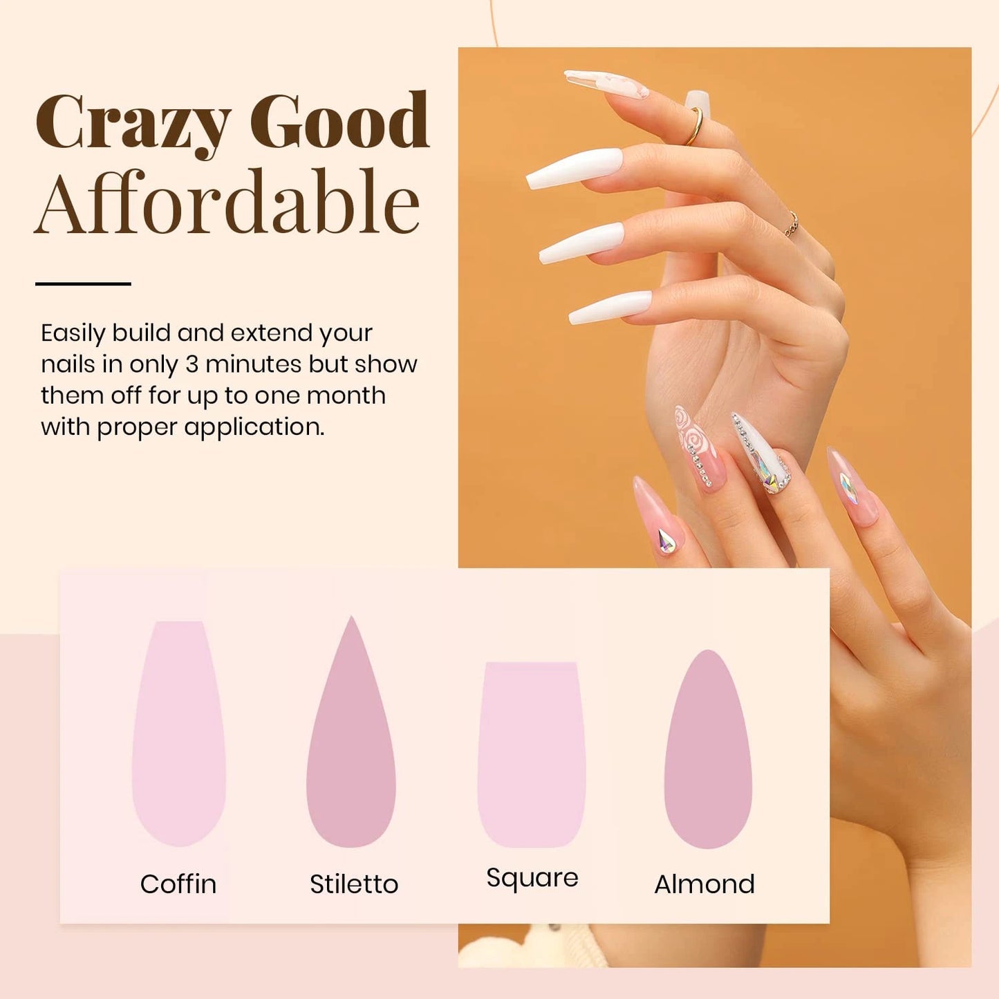 Makartt Poly Extension Nail Gel 50ml Acrygel Hard Gel Nails