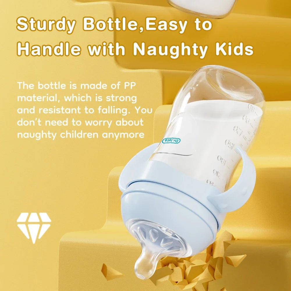 MAMIJOY BPA Free Baby Bottle With Handle For Newborn Feeding