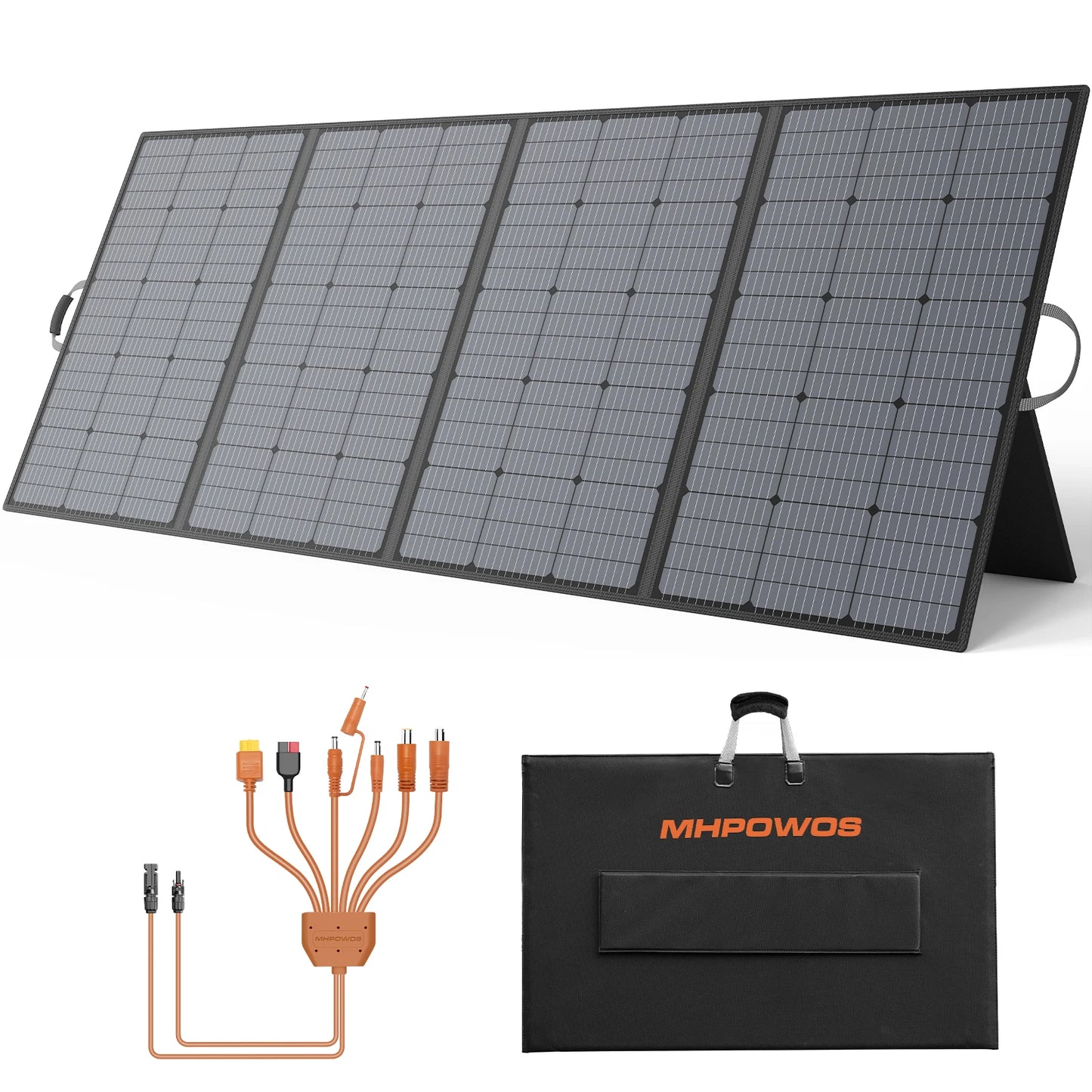 MHPOWOS Foldable Solar Panel 400W Portable For Outdoor Activities IP67 Waterproof