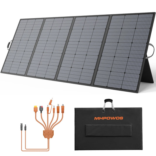 MHPOWOS 400W Foldable Portable Solar Panel For Outdoor Use