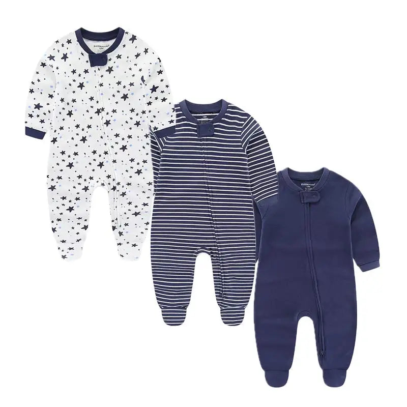 Unisex Cotton Baby Romper Set For Newborns Three Pieces