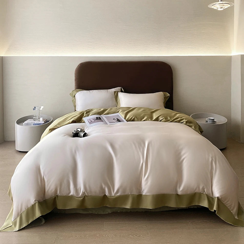 Liv_EstheteCN Top Grade 100 Percent Silk Duvet Cover Set