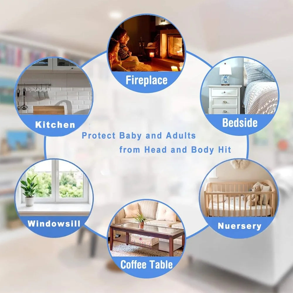 Edge Protector Silicone Baby Proofing Corner Guards With Adhesive