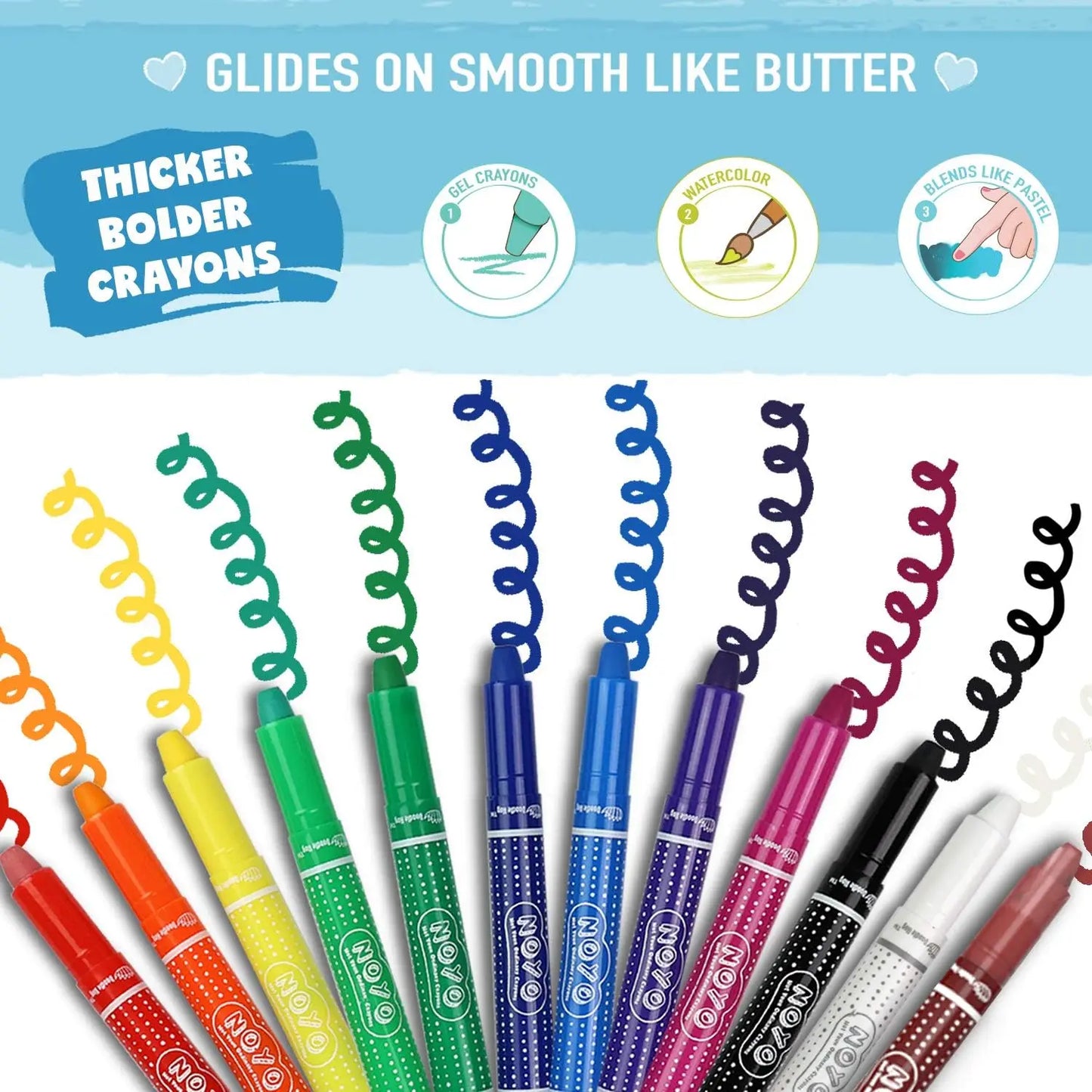 Washable Gel Crayons Set For Children Creative Art