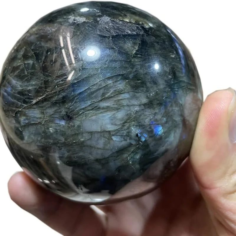 Natural Crystal Ball Moonstone Labradorite Polished Sphere