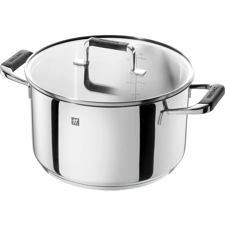Cornelia Poletto Five Piece Stainless Steel Induction Saucepan Set