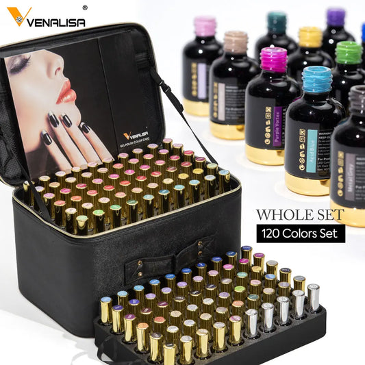 Venalisa Gel Nail Polish Set 120Pcs 12ml Soak Off Glitter