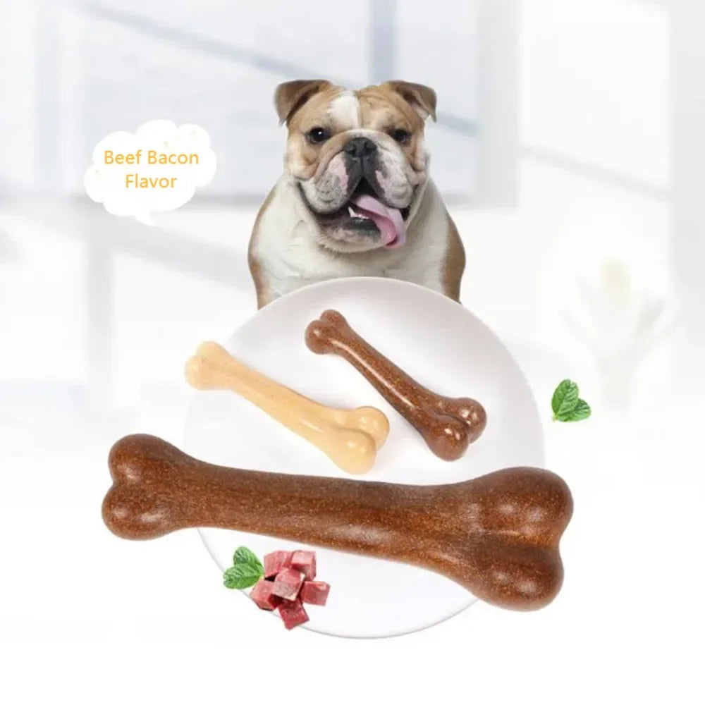 Dog Bone Chew Toy Nearly Indestructible Nontoxic Dental Care