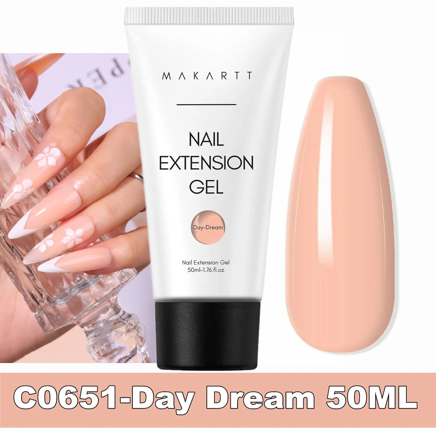 Makartt Poly Nail Extension Gel Clear Pink Builder For Beginners