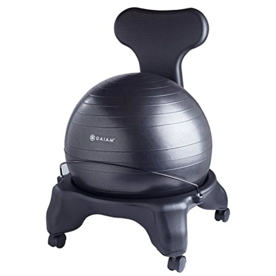 Balance Ball Chair Ergonomic Office Stool With Base Pump Guide