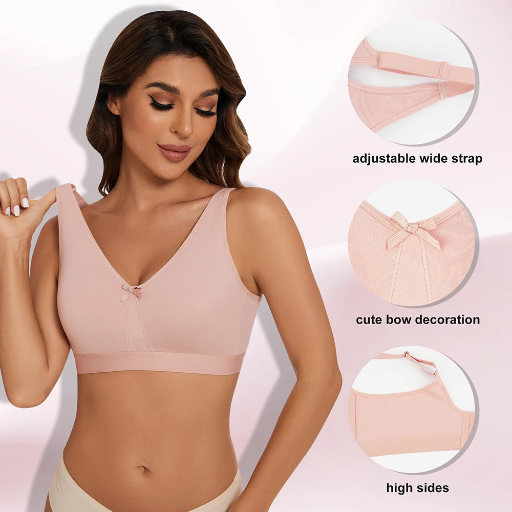 Sheroine Women Wirefree Cotton Bra For Full Coverage Comfort