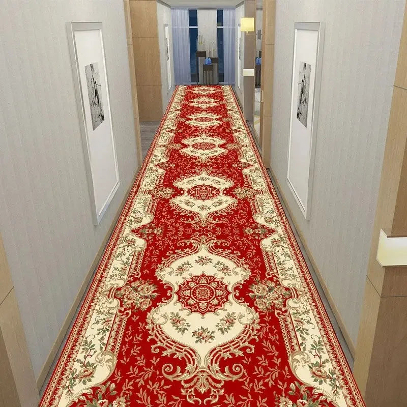 America European Long Corridor Rug Non Slip Hallway Carpet