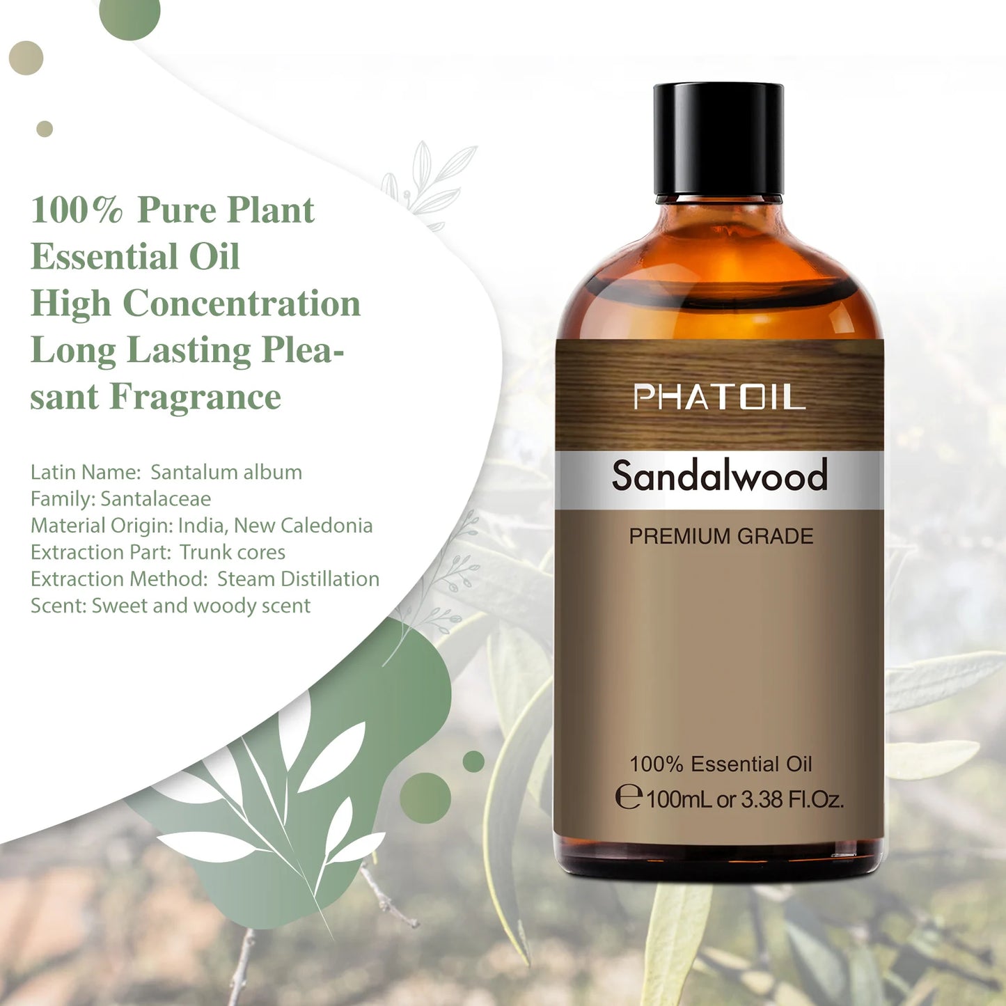 PHATOIL 100ml Pure Essential Oil Blend Copaiba Neroli Tea Tree