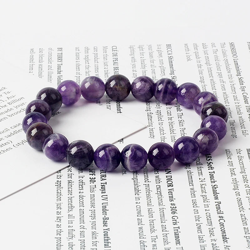Dream Amethyst Reiki Bracelet For Women Natural Stone Beads