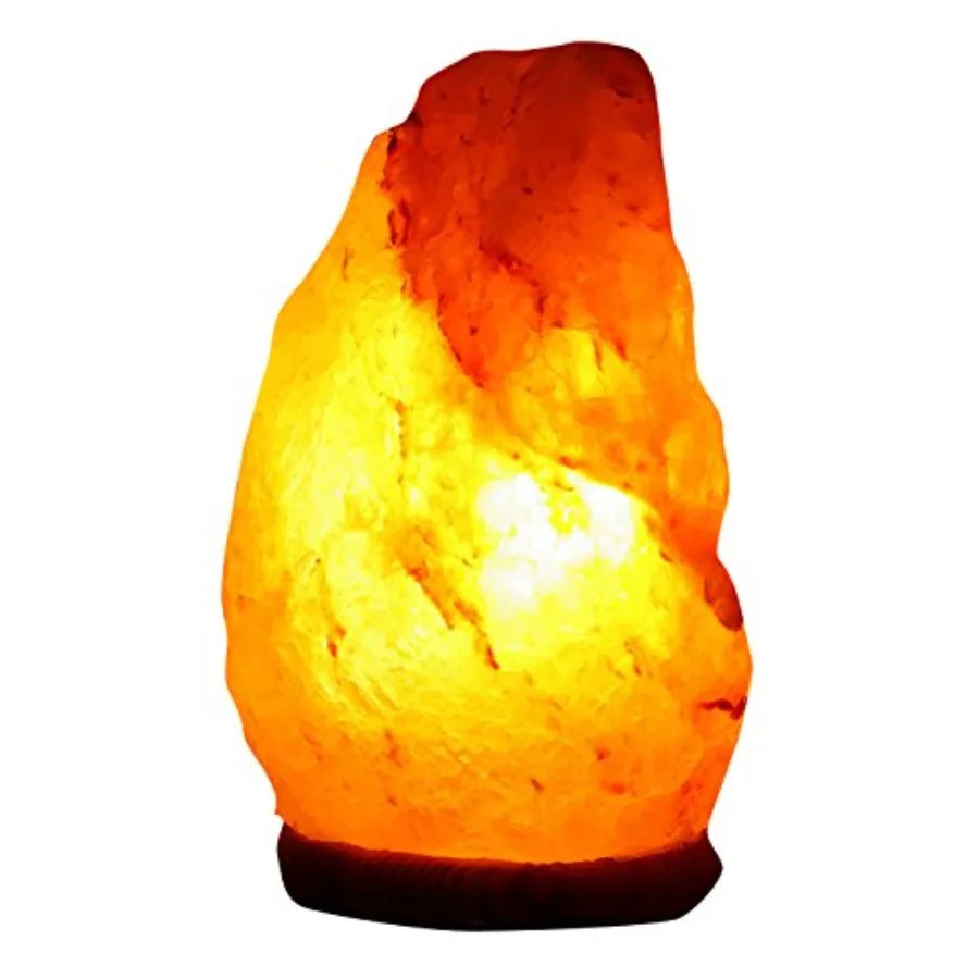 Himalayan Salt Lamp With Wooden Base And On Off Cord