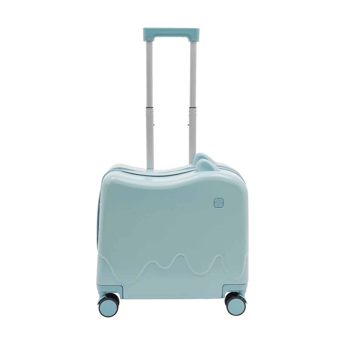 18 Inch Kids Ride On Suitcase Rolling Luggage With Password Lock Portable Cute Scooter Travel Companion