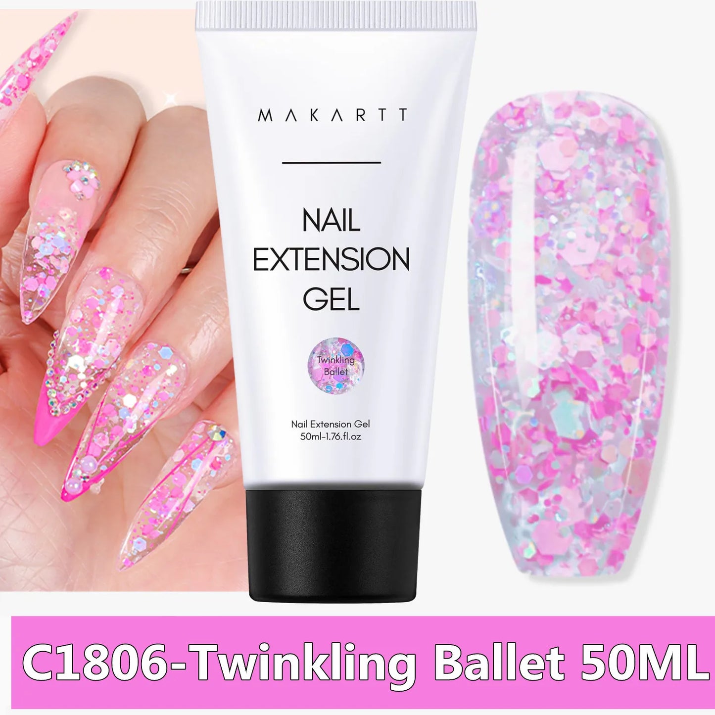 Makartt Poly Extension Nail Gel 50ml Acrygel Hard Gel Nails