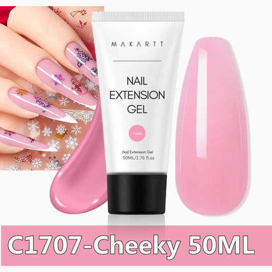 Makartt Poly Nail Extension Gel Clear Pink Builder For Beginners