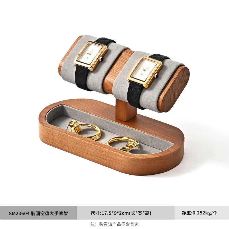 Oirlv Wooden Watch Display Stand Jewelry Organizer Rack