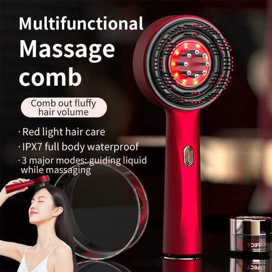 Electric Scalp Massage Comb With Red Light Therapy Hair Growth