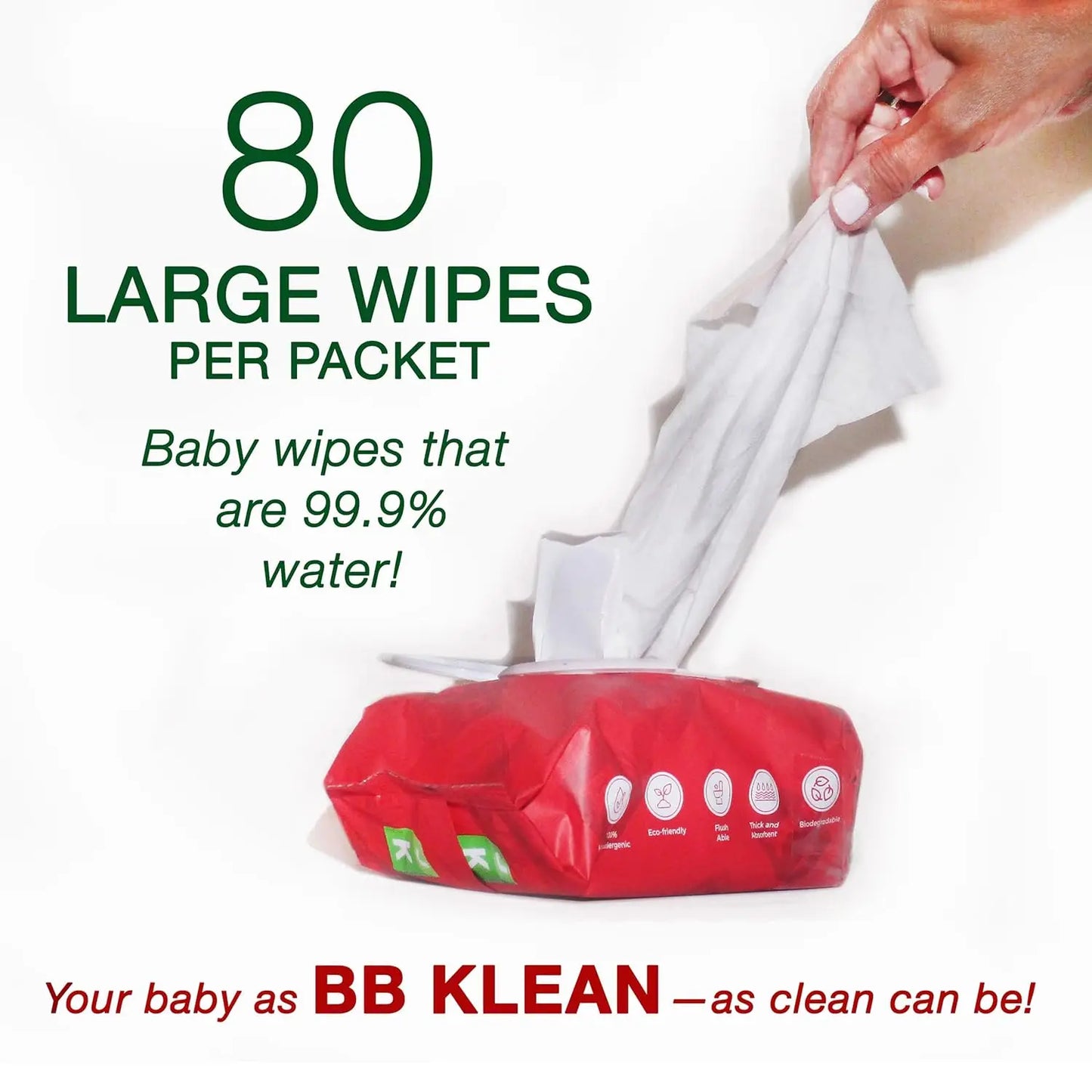 Flushable Baby Wipes Hypoallergenic Unscented Sensitive Skin