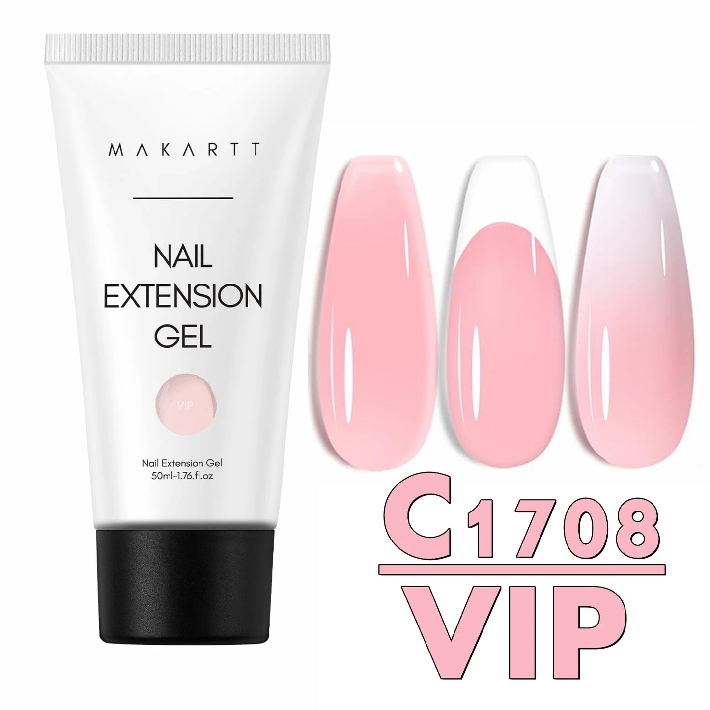 Makartt Poly Nail Extension Gel Clear Pink Builder For Beginners