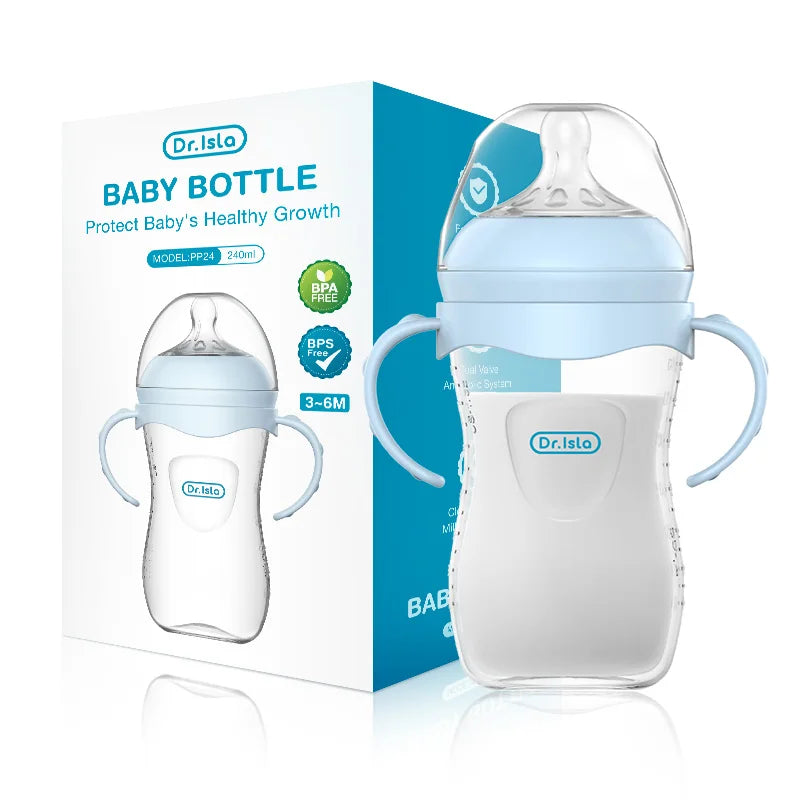MAMIJOY BPA Free Baby Bottle With Handle For Newborn Feeding