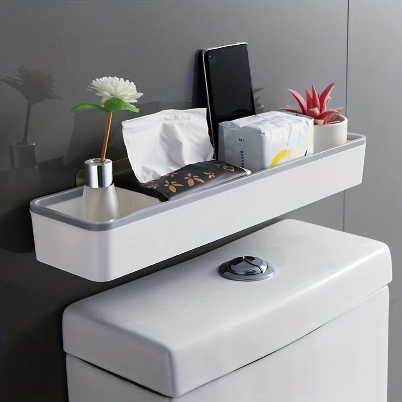 Bathroom Above Toilet Wall Mount Storage Shelf Organizer