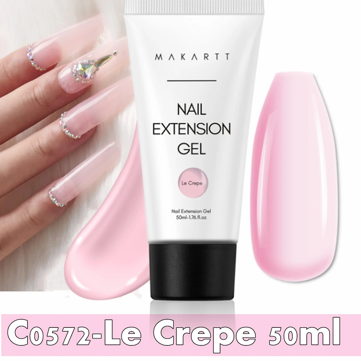 Makartt Poly Nail Extension Gel Clear Pink Builder For Beginners
