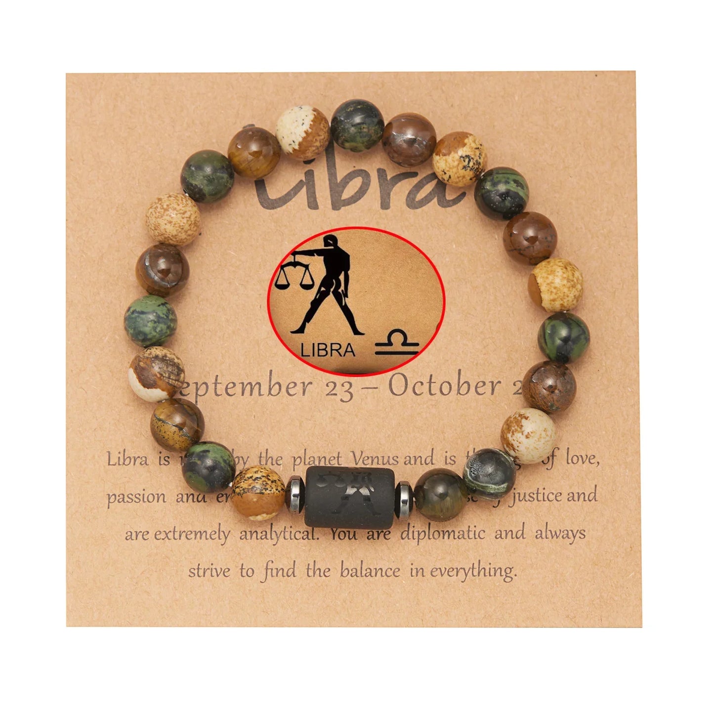 Lucky 12 Constellation Tiger Eye Bracelet Unisex Zodiac