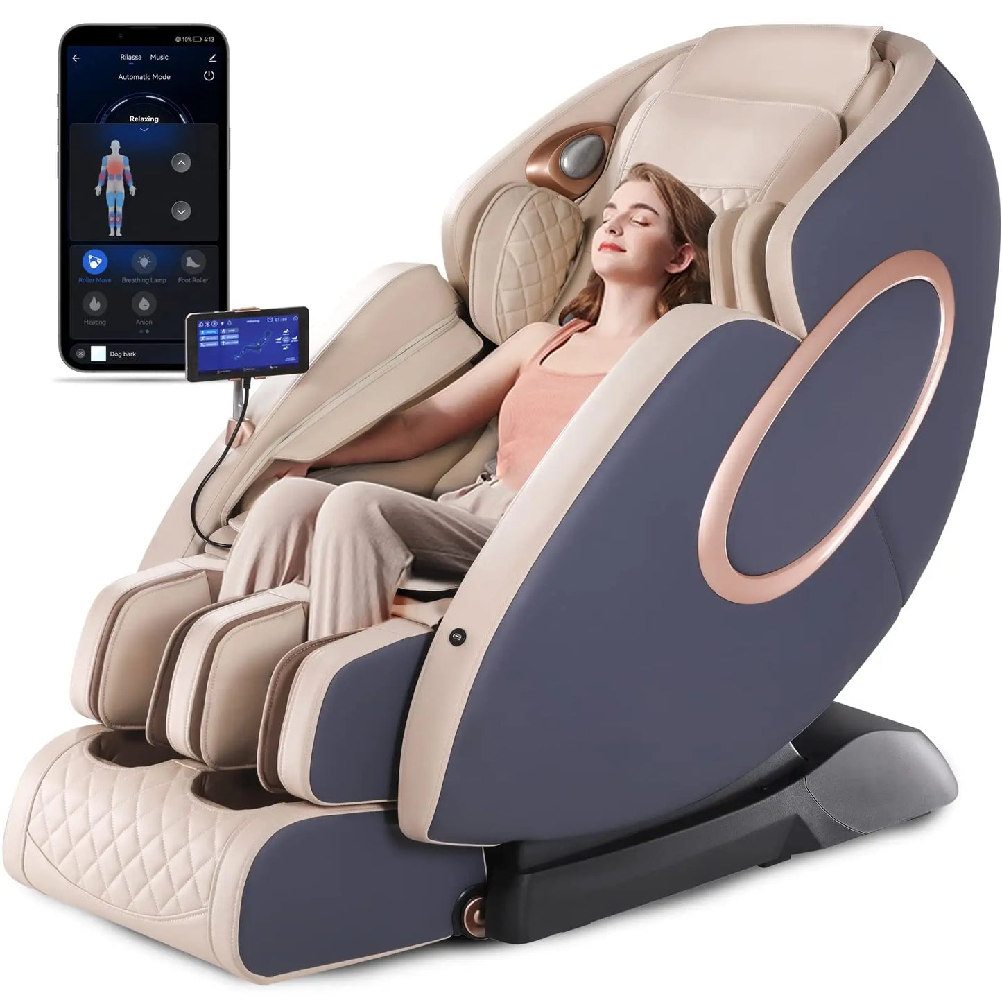 APP Control 4D Massage Chair SLTrack Full Body Shiatsu Recliner